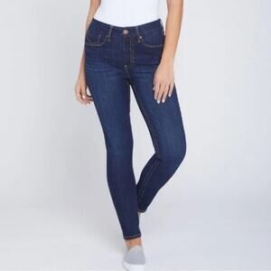 Seven7 Dark Blue Wash Tummyless High Rise Slimming Skinny Jeans Women's Size 12